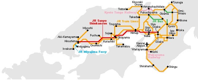 Kansai Hiroshima Area Pass